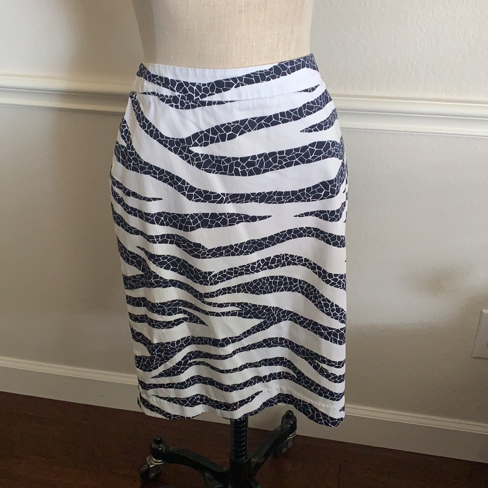Sandro Navy & White Summer Skirt - Size 6